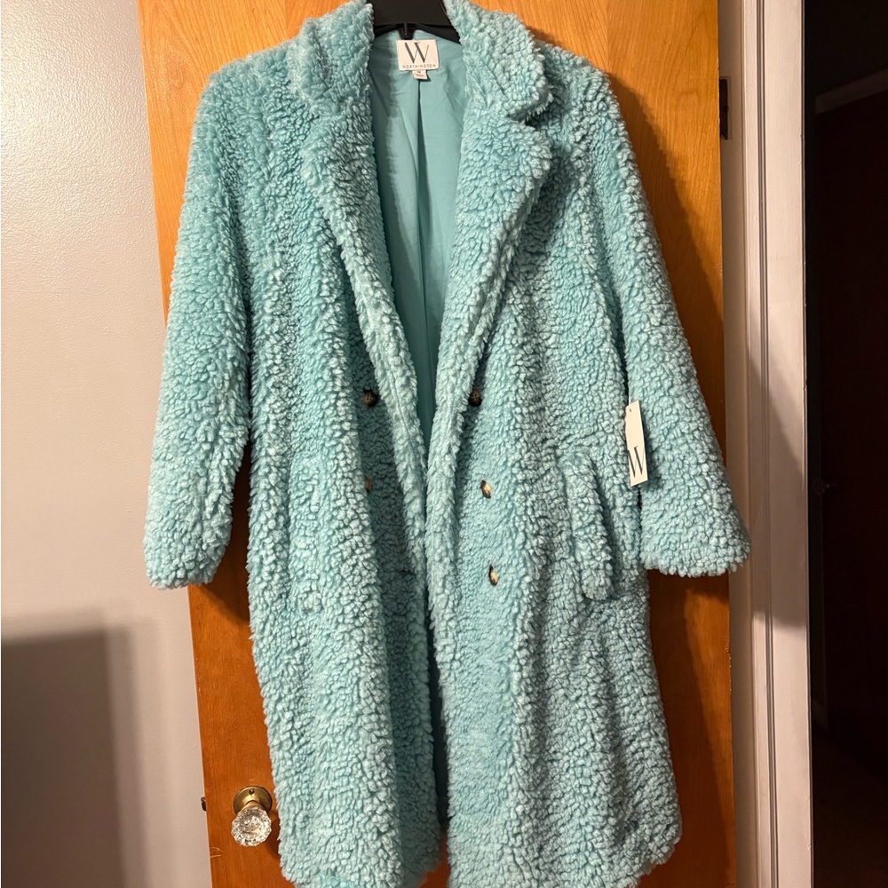 Worthington fuzzy coat nwt